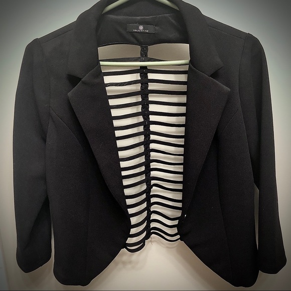 Jackets & Blazers - Black Blazer with Braided Back